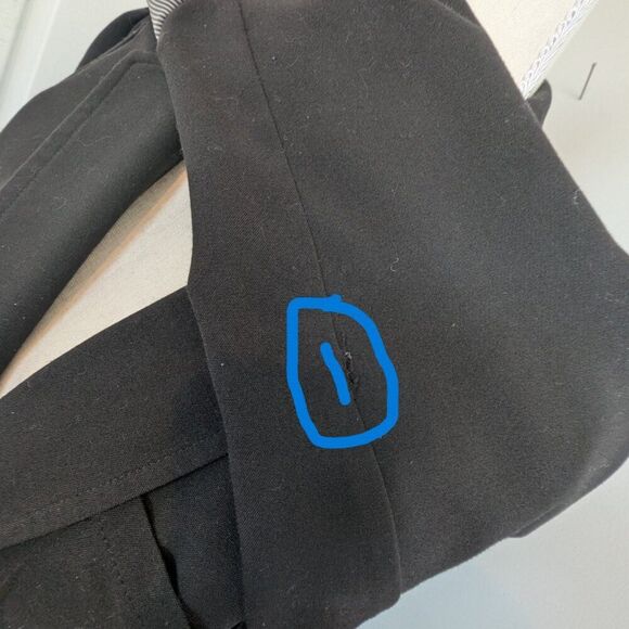 Body Central Women's Large Black Blazer Rollup Contrast Stripe Sleeves - Picture 5 of 10